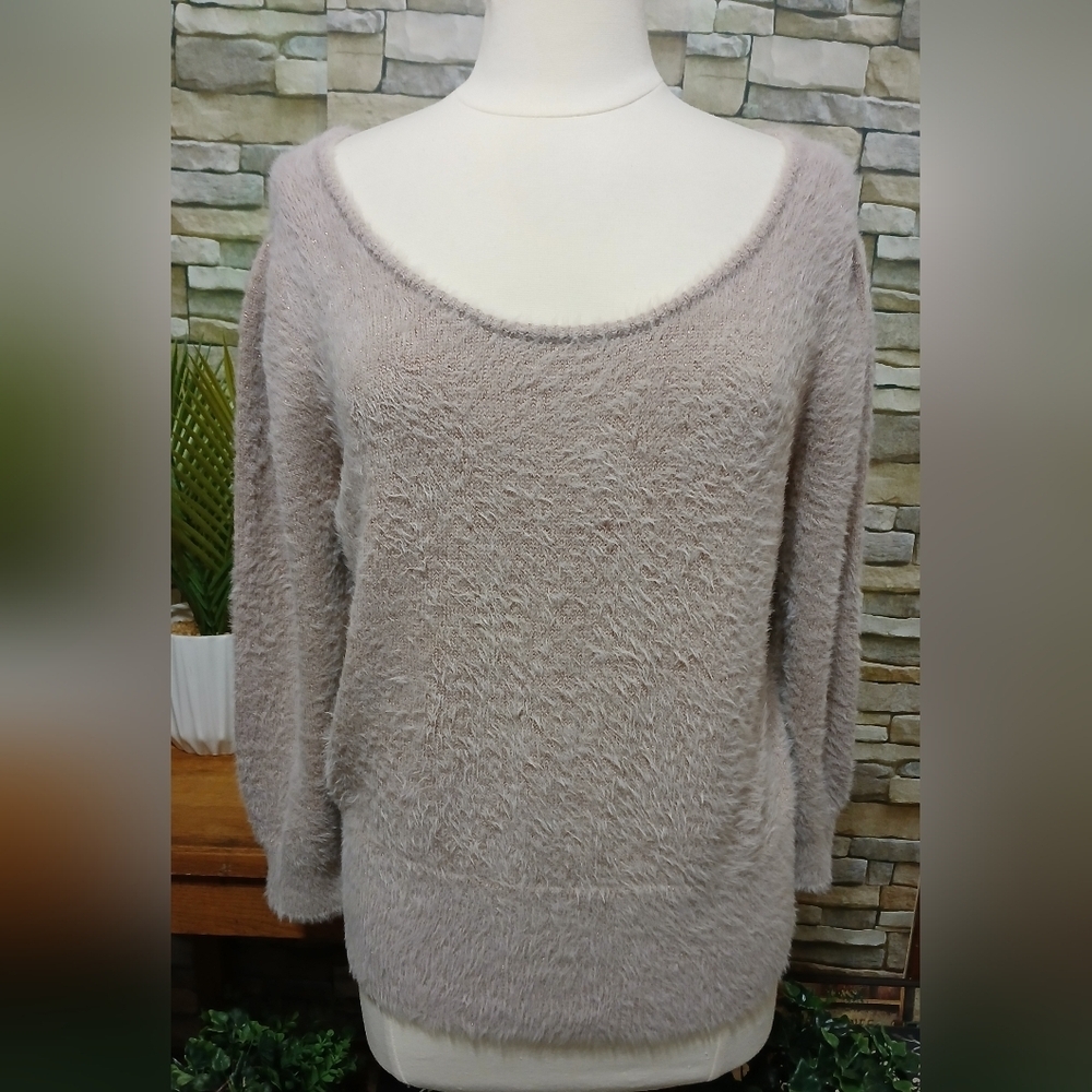 Marled Reunited Large Soft Knit Fluffy Sweater Contemporary Cottagecore